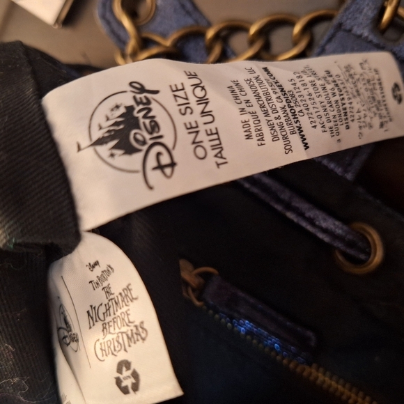 Disney Nightmare Before Christmas dark blue metalic bucket bag - Picture 9 of 11